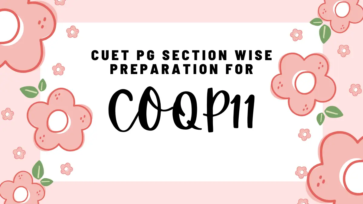 CUET PG COQP11 Section-Wise Preparation